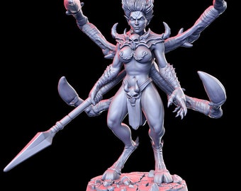 Uvelle, the Heartpiercer (spear demon) - RN EStudio - DnD Tabletop Games - Resin Miniature