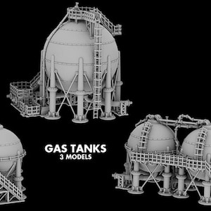 Gas Tanks - Scenery -  6mm - Epic - Resin Miniatures