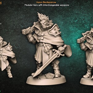 Aaron Blacksparrow - Gremio de Artesanos - Juegos de mesa DnD - Miniatura de resina