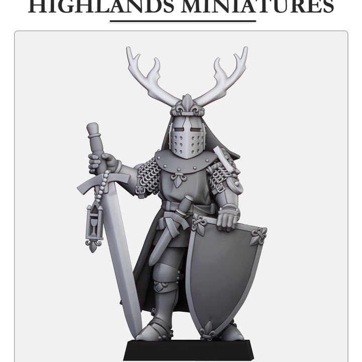 Damigella Delle Highlands In Miniatura Per Wargame - Figura In Resina 28mm Non Dipinta - Bretonia