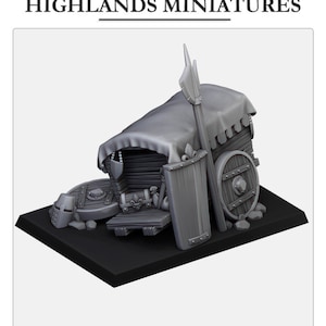Knights of Gallia - Unit Filler - Weapon Cart - 32mm/28mm - Ideal for Tabletop RPGs | Dungeons and Dragons - Highlands Miniatures