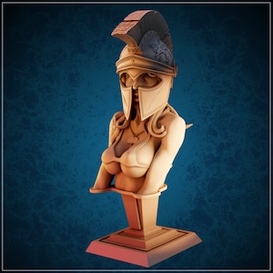 Athae, the Goddess Bust - Fantasy Tabletop RPG Model - DnD Tabletop Games - Resin Miniature