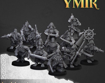 Dwarfs - Pirates - Sons of Ymir - 32mm/28mm - Ideal for Tabletop RPGs | Dungeons and Dragons - Highlands Miniatures