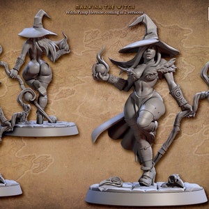 Marwina the Witch Pinup - Artisan Guild - DnD Tabletop Games - Resin Miniature