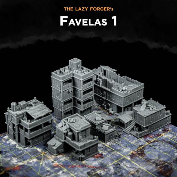 Favelas - Scenery -  6mm - Epic - Resin Miniatures - The Lazy Forger