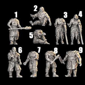 Townfolk - 28mm - Wargaming - Resin Models - Fine Detail