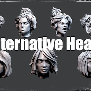 Alternative Heads - 28mm - Wargaming - Resin Models - Fine Detail
