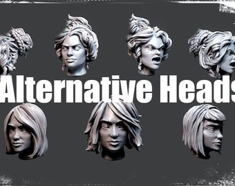 Alternative Heads - 28mm - Wargaming - Resin Models - Fine Detail