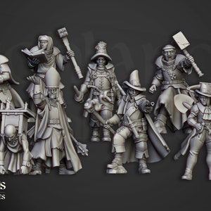 Witch Hunters - Witch Hunter Warband - 32mm/28mm - Ideal for Tabletop RPGs | Dungeons and Dragons - Highlands Miniatures