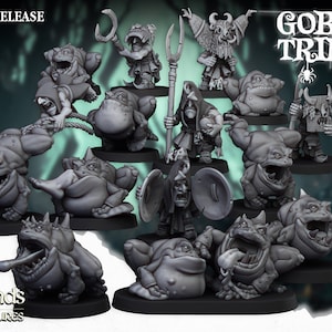 Goblins - Frogs &#39;n Herders -  Goblin Tribes - 32mm/28mm - Ideal for Tabletop RPGs | Dungeons and Dragons - Highlands Miniatures