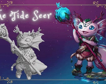 The Tide Seer - TabletopRPG Characters - Animals - DnD Tabletop Games - Resin Miniature