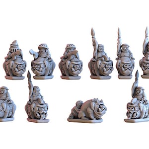 Halblinge - Hängebauchreiter - 10mm Detailierte Miniaturen oldhammer Kriegsmeister könige des Krieg