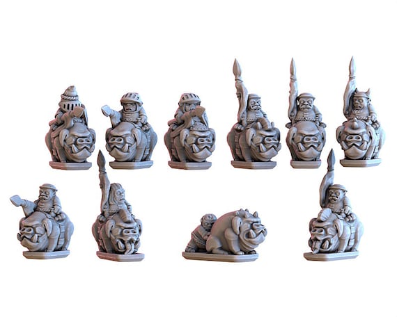 Halflings Pot Belly Riders 10mm Detailed Miniatures - Etsy