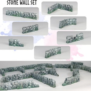 Scenery/Terrain - Stone Walls -  10mm scale - Resin Models