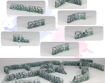 Scenery/Terrain - Stone Walls -  10mm scale - Resin Models