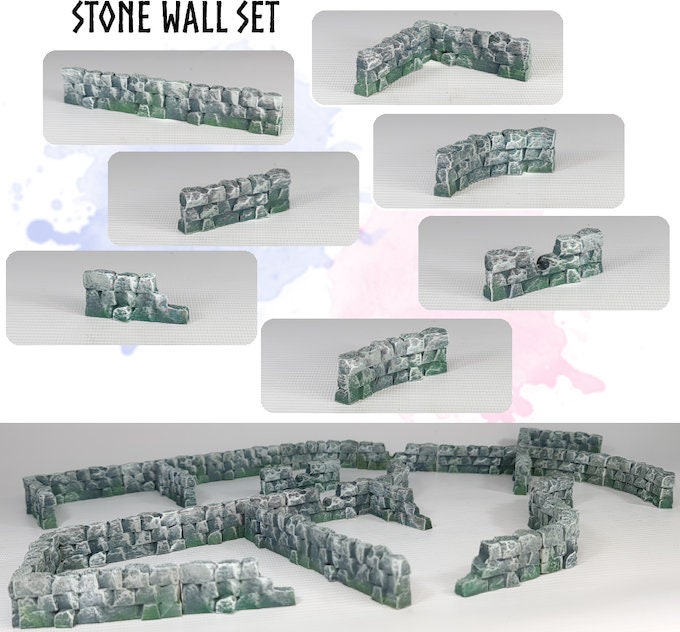 Scale Stone Models Scenery/terrain - Stone Walls - 10mm Scale - Resin Models - Etsy UK