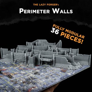Perimeter Walls - Scenery -  6mm - Epic - Resin Miniatures