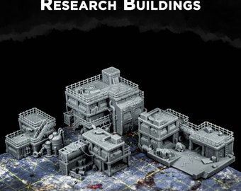 Research Buildings - Scenery -  6mm - Epic - Resin Miniatures