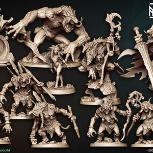 Svartwood Trolls Complete set - Artisan Guild - DnD Tabletop Games - Resin Miniature