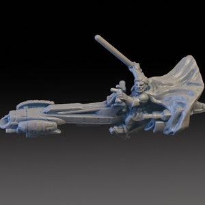GMO Hayzeus on Jetbike - Tabletop RPG - Wargaming - 6mm - Sifi - Resin Miniatures