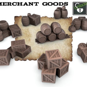 Scenery/Terrain - Merchant Goods/Scatter terrain -  10mm scale - Resin Models