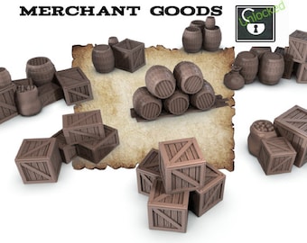 Scenery/Terrain - Merchant Goods/Scatter terrain -  10mm scale - Resin Models