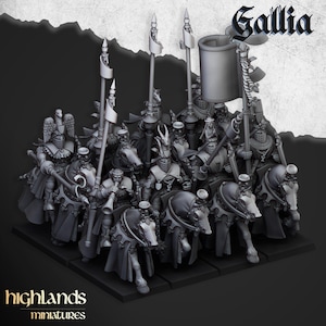Royal Knights of Gallia - Gallia - 32mm/28mm - Ideal for Tabletop RPGs | Dungeons and Dragons - Highlands Miniatures