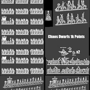 Dark Dwarfs - 1000points -  Revolution - Detailed Miniatures