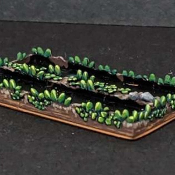 9x Textured Infantry/Archer Base/Movement Tray - Warmaster - Forest Dragon - 10mm