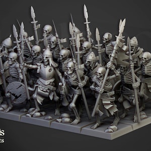 Skeleton Warriors - 32mm/28mm - Ideal for Tabletop RPGs | Dungeons and Dragons - Highlands Miniatures