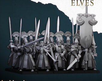 Swords of Messara - Aegean Elves - 32mm/28mm - Ideal for Tabletop RPGs | Dungeons and Dragons - Highlands Miniatures