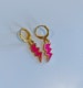 Preppy Lightning Bolt Huggies Earrings 