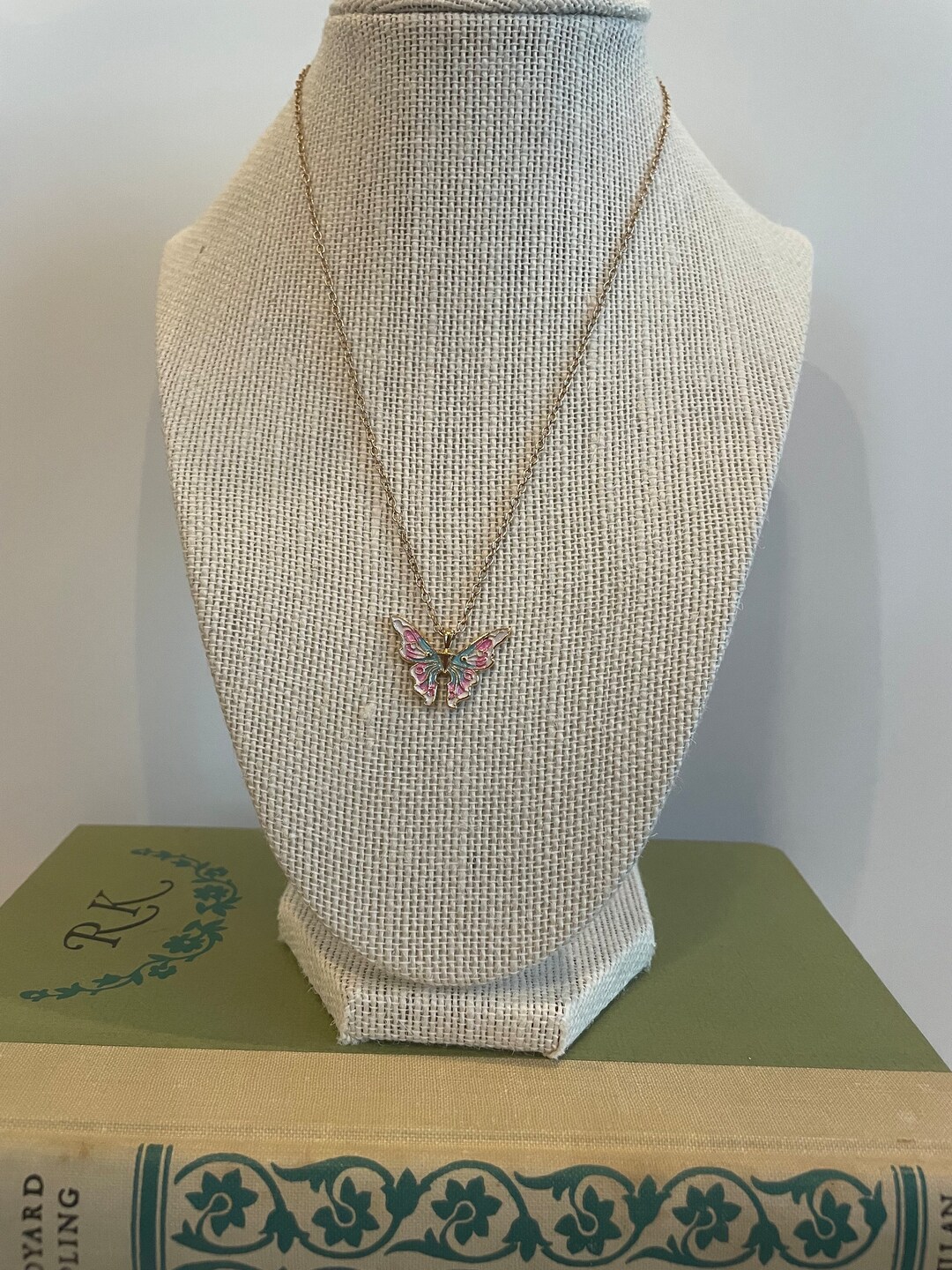 Rhinestone Rose Necklace by Gina