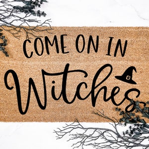 Come On In Witches Doormat - Halloween Coconut Fiber Welcome Mat