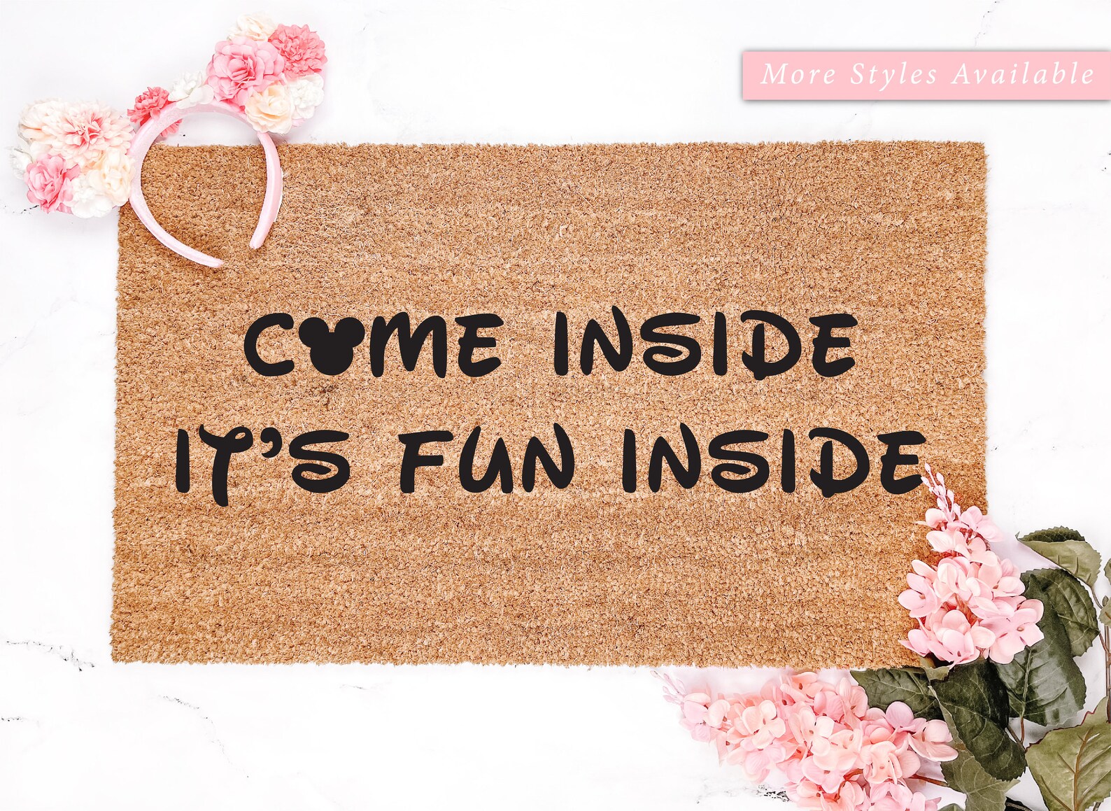 Come Inside it's Fun Inside Doormat Etsy