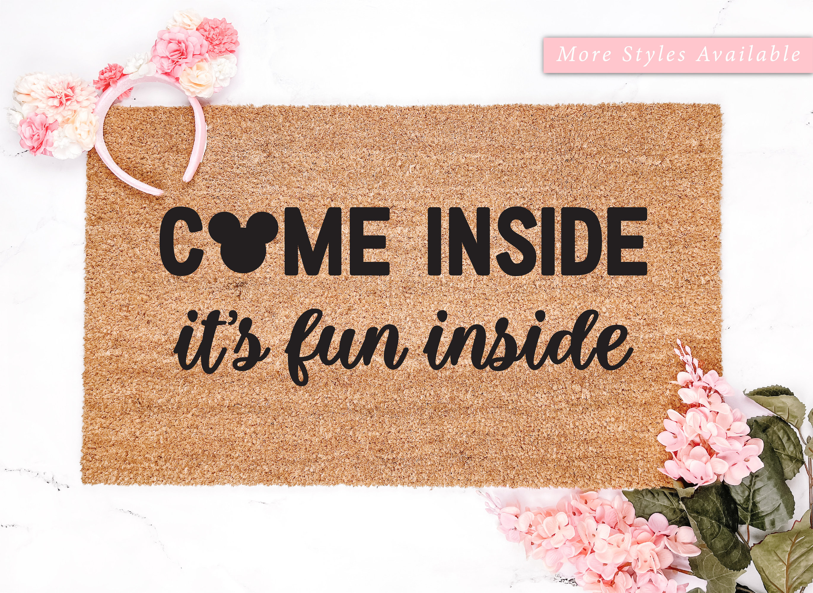 Come Inside it's Fun Inside Doormat Etsy