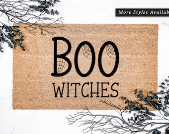 Boo Witches Halloween Doormat, Fall Porch Decor
