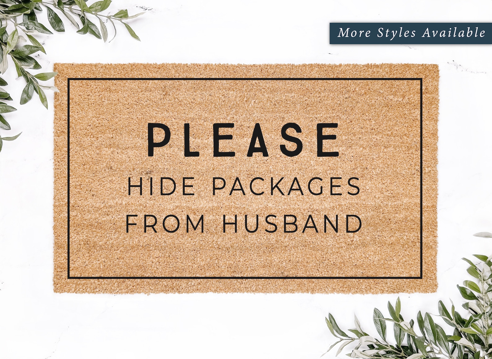 Please Hide Packages From Husband/wife Doormat Etsy