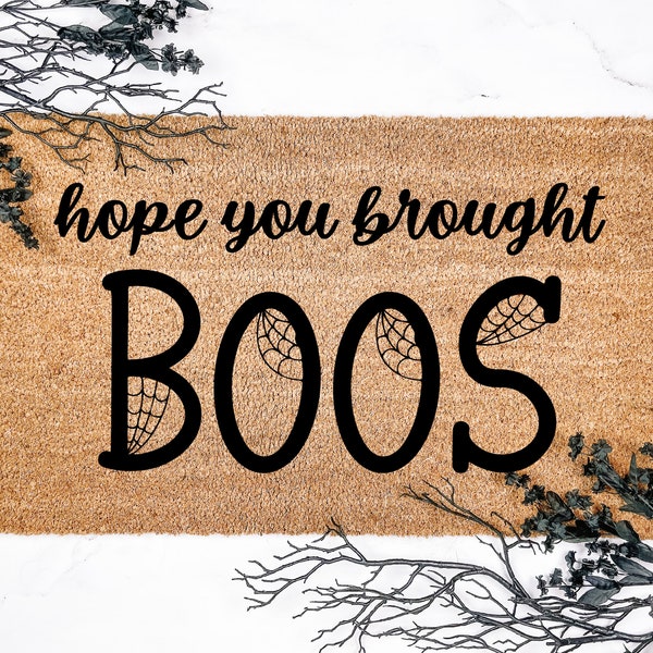 Hope You Brought BOOS Halloween Doormat, Halloween Decor, Fall Decor, Welcome Mat, Housewarming Gift, Front Door mat