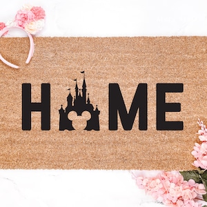 Home Magic Castle Doormat, Housewarming Gift, Cute Front Porch Decor, Kids Playhouse Decor, Welcome Mat, Unique Home Decor