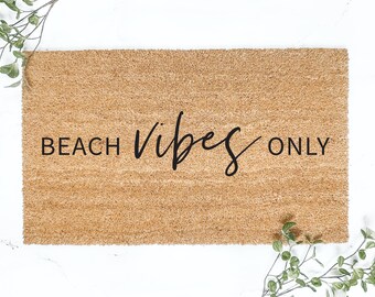 Beach Vibes Only Doormat, Summer Doormat, Coastal Home Decor, Beach House Decor, Cute Gift, Seasonal Home Decor, Porch Decor, Front Door Mat