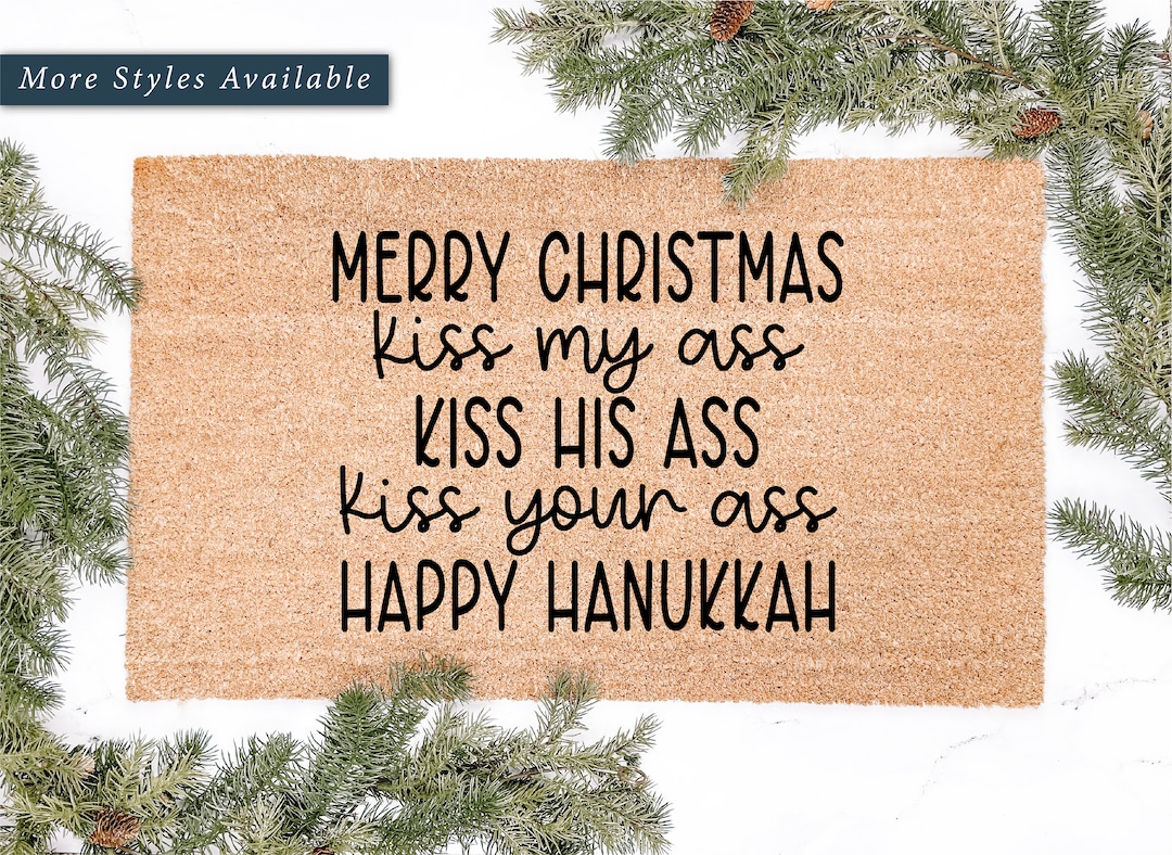 Merry Christmas Kiss My Ass national Lampoons Christmas Vacation Movie Quote Doormat, Christmas