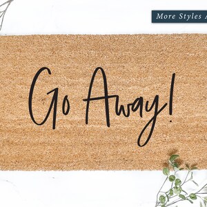 Go Away Doormat: Funny Coconut Fiber Welcome Mat