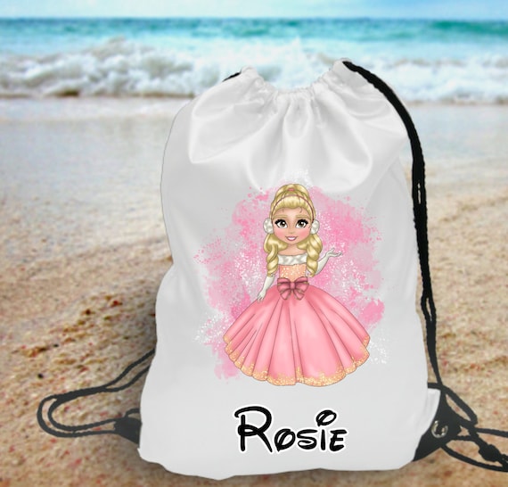 Personalised PE Bag Pink Princess PE Bag Princess School Bag Kids PE Bag Swimming Bag School Drawstring Bag Etsy UK