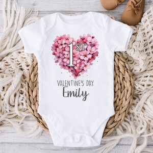 Personalised Valentine&#39;s Day Vest, Baby&#39;s First Valentine, Valentine&#39;s Baby Vest, Valentine&#39;s Day Outfit, Valentine&#39;s Day Bib, Our Valentine