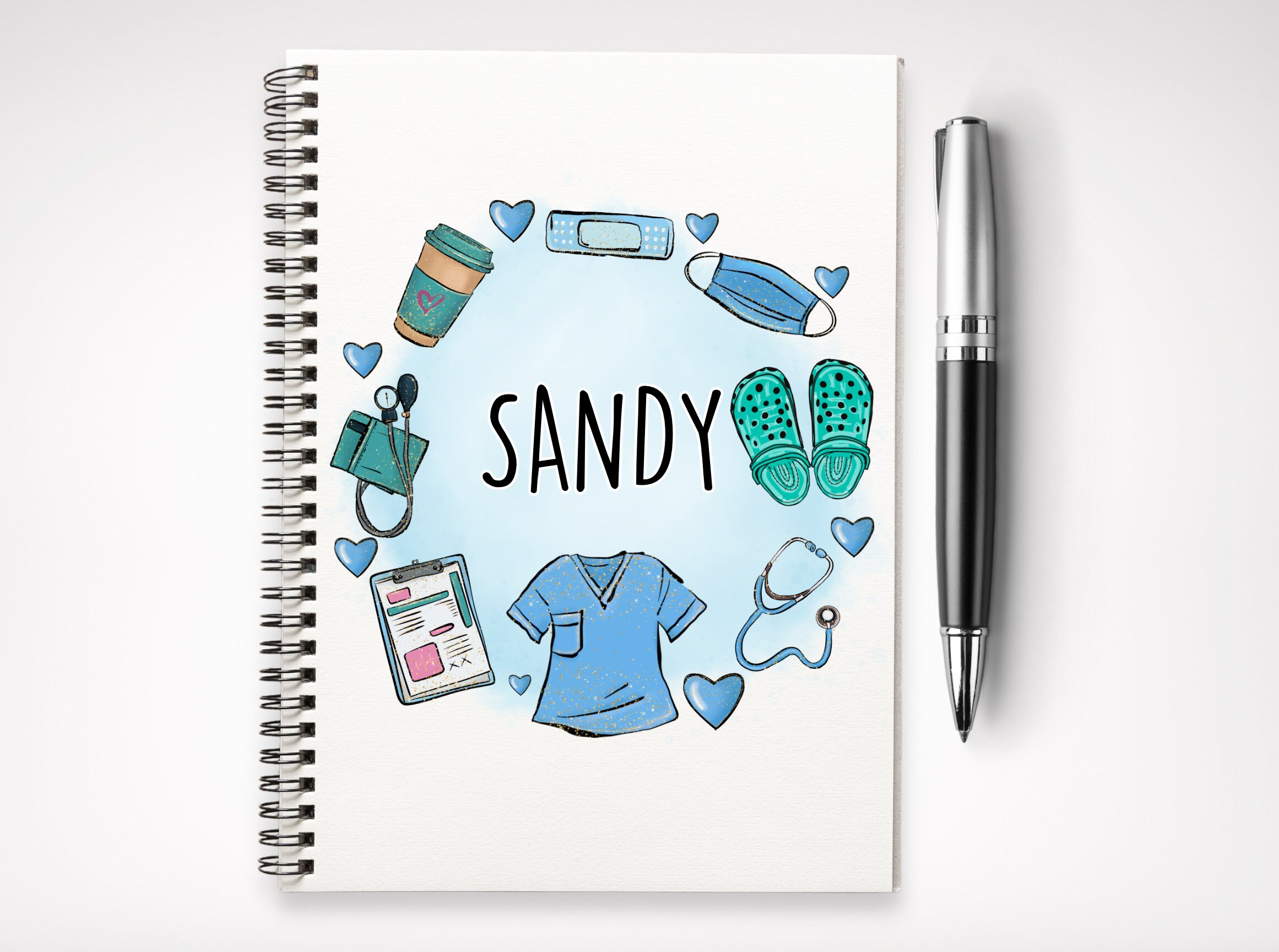 Notebook: Cartoon Teeth Pattern Blank Lined Journal For Notes