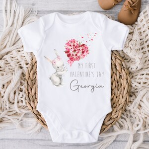 Personalised Valentine&#39;s Day Vest, Baby&#39;s First Valentine, Valentine&#39;s Baby Vest, Valentine&#39;s Day Outfit, Valentine&#39;s Day Bib, Our Valentine