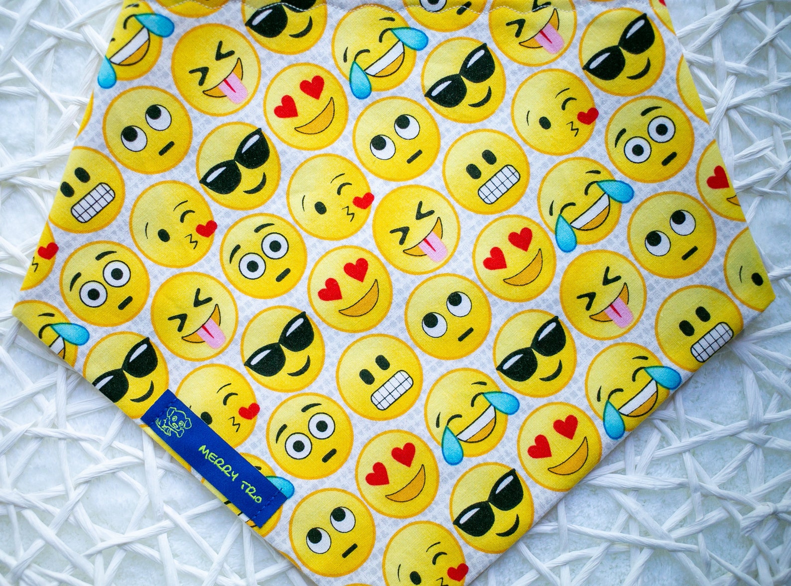 Emoji bandana Smiley face bandana Expresiones pañuelo Say | Etsy