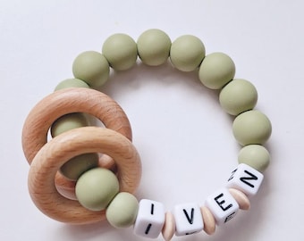 Cadeau personnalisé pour bébé, cadeau de naissance, cadeau bébé fille, cadeau bébé garçon, cadeau baby shower, souvenirs de bébé, jouet sensoriel, hochet