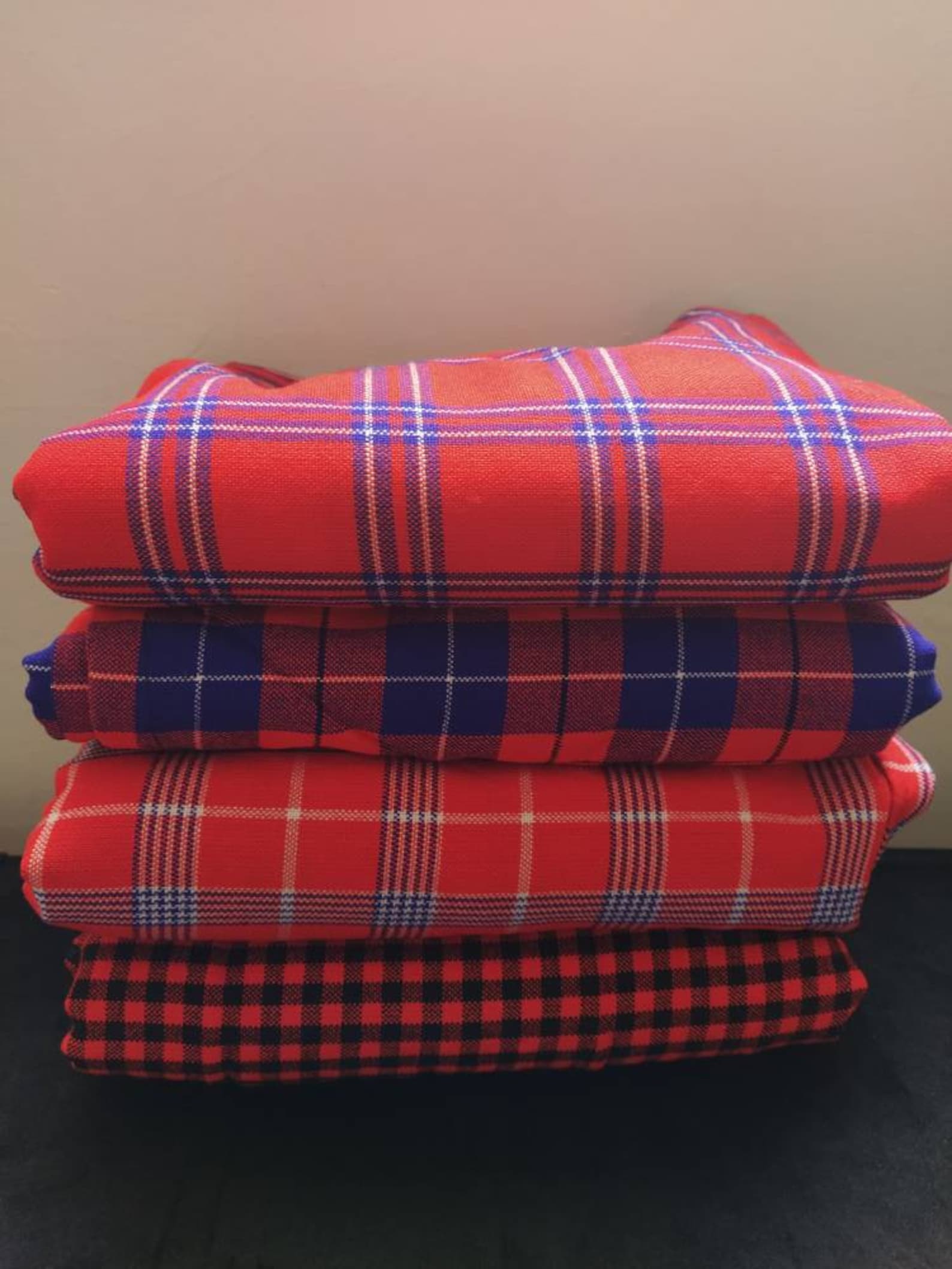 Original maasai shuka masai blanket set of 4 | Etsy